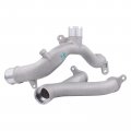 Xtremeamazing 2pcs Water Pump Aluminum Thermostat Top Crossover Coolant Hose For Xf Xj F-type F-pace Xe Lr4 Range Rover 