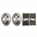 A-partrix Rear Disc Brake Pads And Rotors Kit Fits Mercedes-benz 300sl 500sl 1990 1991 