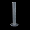 Aexit 2pcs 25ml Gauge Laboratory Solution Measurement Plastic Hex Base Graduated Cylinder