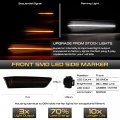 Vipmotoz Smoked Amber Full Led Side Marker Lamp Compatible With 2003-2007 Infiniti G35 2-door Coupe Chrome Housing Tinted Lens