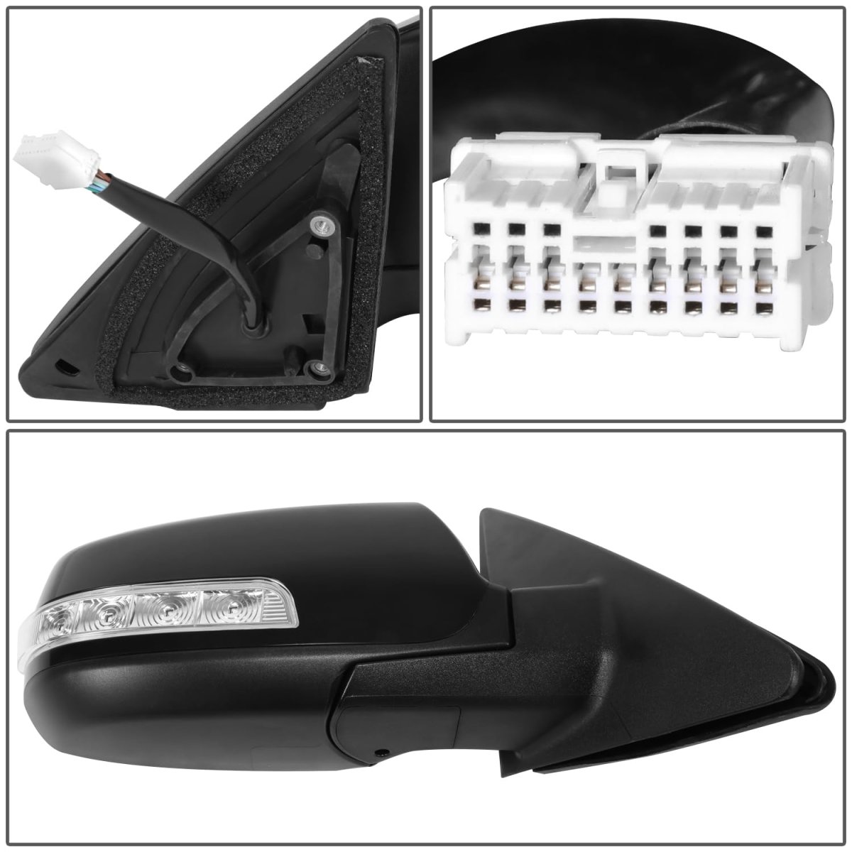 Side Door Power Mirror For Sorento 2014 2015 Passenger Right Memory Heated Glass Turn Signal Blind Spot Paint To Match Black