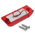 Partsam 2x Red 6 X 2 Sealed Rectangular Rectangle Clearance Marker Lamp 13led Truck Trailer Light