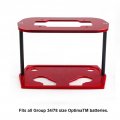Battery Box Tray Bracket Aluminum Truck Mount Fit For Optima 34 78 Batteries Red