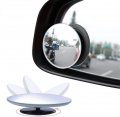 Blind Spot Mirror Amfor Round Hd Glass Convex Lens Frameless Adjustable For All Universal Vehicles Car Stick-on Design 2 Pcs 