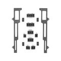 Rm Specialties 1101k Black Spark Plug Wire Loom Set For Small Block Chevy 