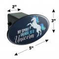 My Spirit Animal Is A Unicorn Oval Tow Trailer Hitch Cover Plug Insert