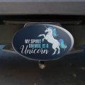 My Spirit Animal Is A Unicorn Oval Tow Trailer Hitch Cover Plug Insert