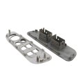 Set Of 2 Front Left Driver And Right Passenger Side Gray Door Window Switch Panel Bezel 