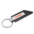 Hemi Pu Leather Carbon Fiber Texture Strap Silver Metal Bar Key Chain Official Licensed Modern Keychain 3 75 In X 1