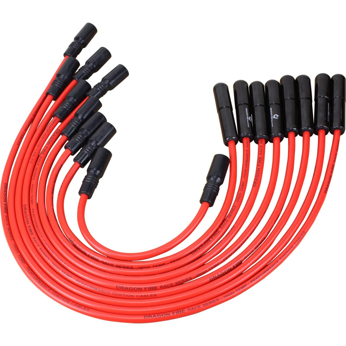 Dragon Fire Performance Ceramic Spark Plug Wire Set For 1996 To 2000 Chevy Gmc Truck 7 4l V8 Vortec Pwj158 8mm Red Wires With