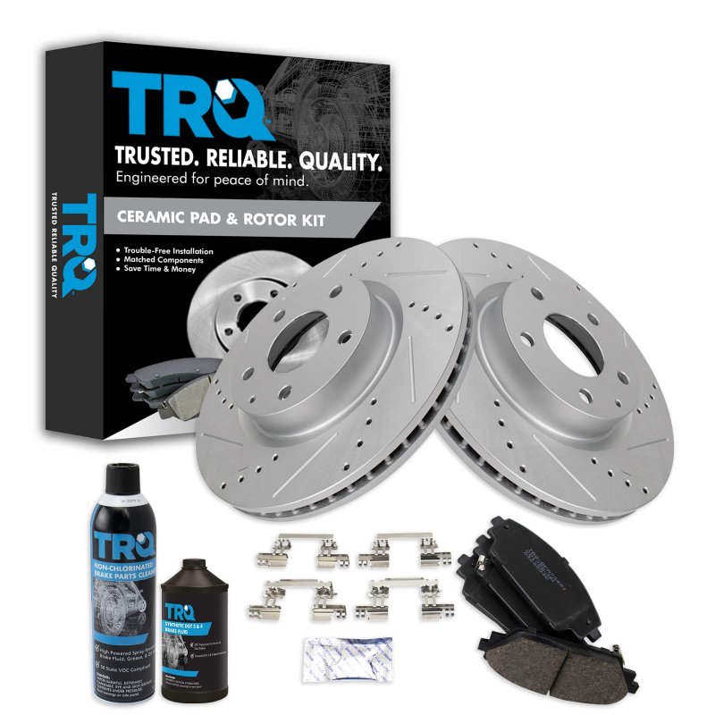 Trq Front Posi Ceramic Brake Pad Performance Rotor Kit For Mazda 3 Cx3