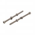 Uxcell 10pcs M4x70mm 304 Stainless Steel Knurled Hex Socket Head Bolts Nuts W Washers