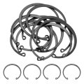 10pcs 2-5 32 55mm Internal Retaining Ring Circlip 65 Mn Spring Steel Snap Rings C-clips For Grooved Shafts Studs Black 