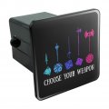 Choose Your Weapon Dungeon Rpg Dice Tow Trailer Hitch Cover Plug Insert