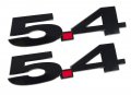 5 4 Liter Engine Black Emblems Pair