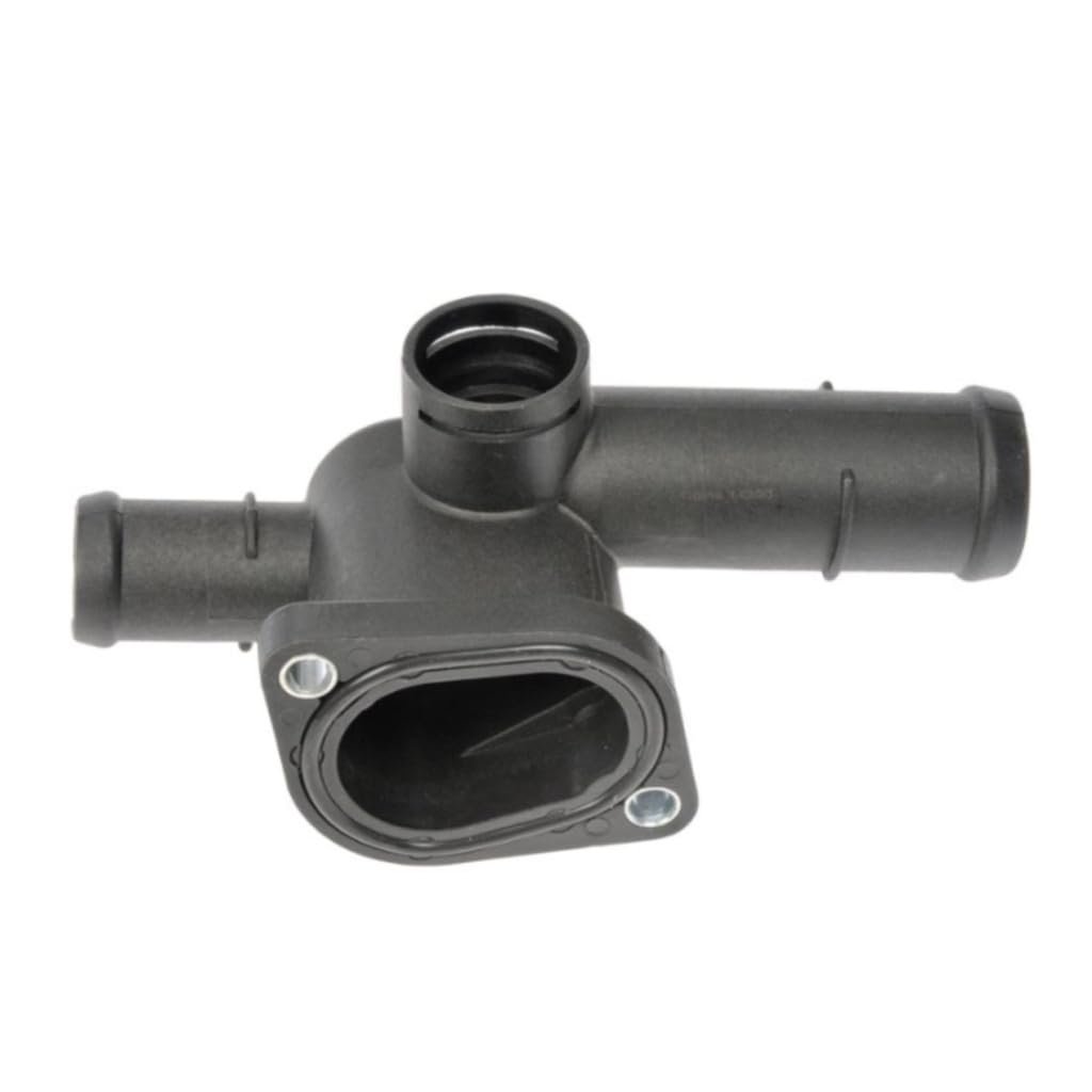 Engine Coolant Water Outlet Rear For Audi S3 2004 Plastic Black 90 Degrees Housing Neck Angle 2 Bolt Holes 0 25 In Mounting