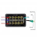 Sxma 4x6 Inch Cree Led Headlights With High Low Beam Drl For H4651 H4652 H4656 H4666 H6545 Freightliner Kenworth Peterbilt