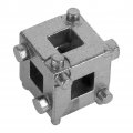 Qiilu Brake Capiler Tool Car Rear Disc Piston Retractor Wind Back Cube Calliper Adaptor Depressor Silver