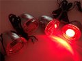Httmt Mt224-013- Motorcycle Turn Signals Light Kit Compatible With H-d Bullet Led 41mm Clamp Mount Clear Lens