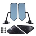 Universal Racing Rearview Wing Mirrors F1 Style Left And Right Side Pair Black Glass Exterior For Cars