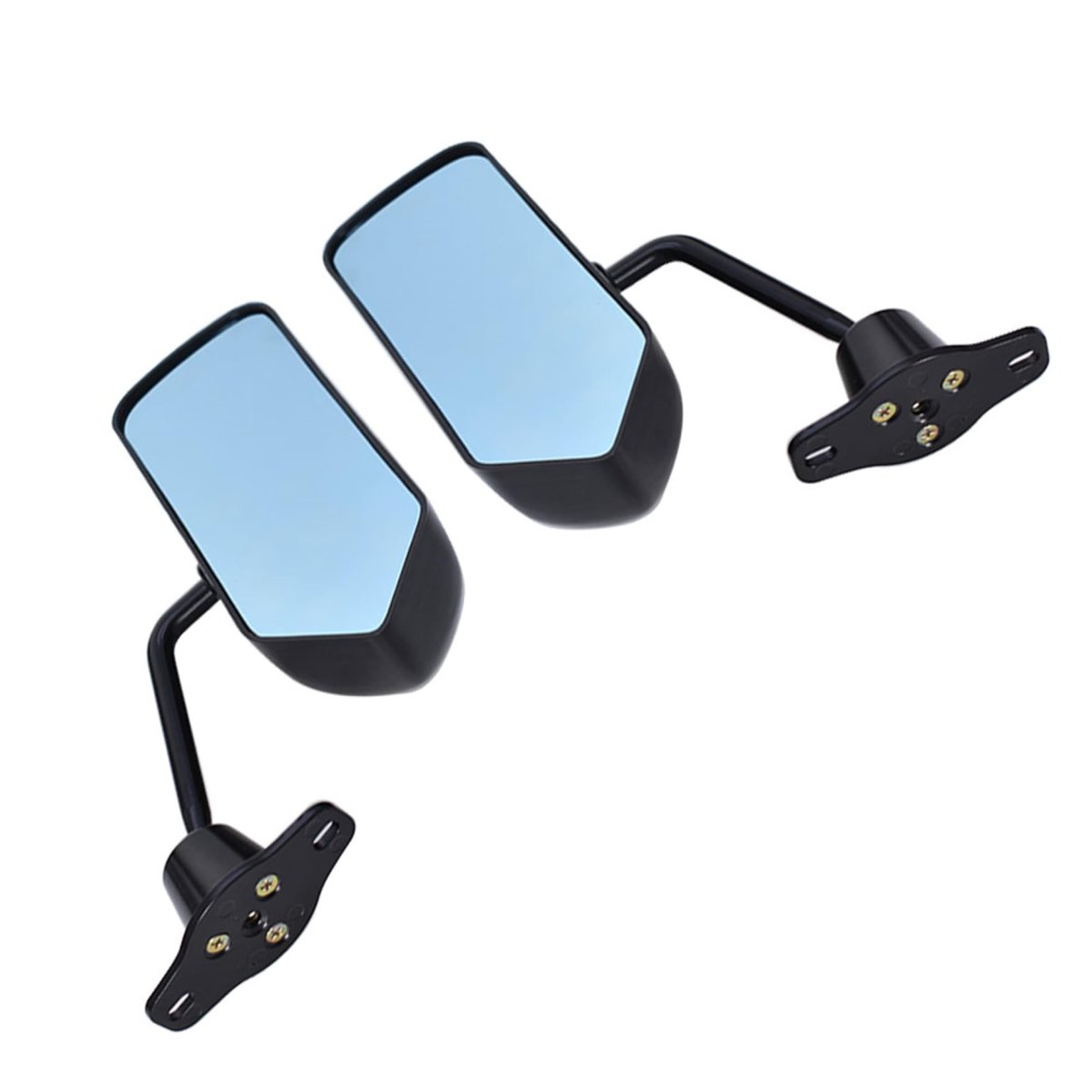 Universal Racing Rearview Wing Mirrors F1 Style Left And Right Side Pair Black Glass Exterior For Cars