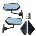 Universal Racing Rearview Wing Mirrors F1 Style Left And Right Side Pair Black Glass Exterior For Cars