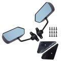 Universal Racing Rearview Wing Mirrors F1 Style Left And Right Side Pair Black Glass Exterior For Cars