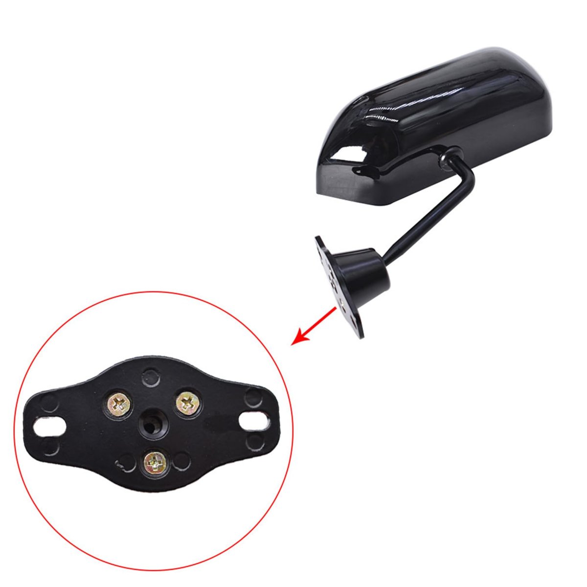 Universal Racing Rearview Wing Mirrors F1 Style Left And Right Side Pair Black Glass Exterior For Cars