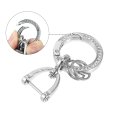 Car Fob Key Chainchains Holder Replacement For Men And Women With D Shaped Ring Bling Key Rings Set Silver Tone