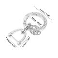 Car Fob Key Chainchains Holder Replacement For Men And Women With D Shaped Ring Bling Key Rings Set Silver Tone