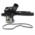 A-premium Engine Coolant Thermostat Housing Assembly With Gasket Compatible Audi A4 2005-2008 A6 2006-2009 A6 Quattro 2005-2009