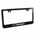 Ipick Image For Dodge Challenger Classic Black Real 3k Carbon Fiber Abs Plastic License Plate Frame