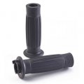 Black Barrel Motorcycle Grips With Triumph Logo For Street Twin Thruxton 