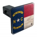 Rustic North Carolina State Flag Distressed Usa Tow Trailer Hitch Cover Plug Insert