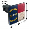 Rustic North Carolina State Flag Distressed Usa Tow Trailer Hitch Cover Plug Insert