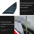 Boltry Abs Rear Side Window Louvers Air Vent Scoop Shades Cover Blinds Trim For Ford Fusion 2013 2014 2015 2016 2017 2018 2019