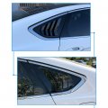 Boltry Abs Rear Side Window Louvers Air Vent Scoop Shades Cover Blinds Trim For Ford Fusion 2013 2014 2015 2016 2017 2018 2019