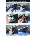 Boltry Abs Rear Side Window Louvers Air Vent Scoop Shades Cover Blinds Trim For Ford Fusion 2013 2014 2015 2016 2017 2018 2019