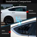 Boltry Abs Rear Side Window Louvers Air Vent Scoop Shades Cover Blinds Trim For Ford Fusion 2013 2014 2015 2016 2017 2018 2019