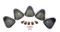 Cab Roof Lights 5 Five Piece Pc Covers In Smoke Crl 264142bka Amber Led For 99-14 Ford F0 F0 F550 F650 Superduty Excursion With