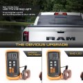 Vipmotoz Full Led Third Brake Tail Cargo Chmsl Light Compatible With 2019-2023 Ram 1500 Pickup Chrome Housing Smoke Tinted Lens