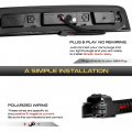Vipmotoz Full Led Third Brake Tail Cargo Chmsl Light Compatible With 2019-2023 Ram 1500 Pickup Chrome Housing Smoke Tinted Lens