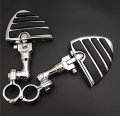 Smt-chrome Short Peg Mounting Kit With U Shape Foot Footrest Compatible Bike 1-1 2 Inch 1 5 Front Engine Guard Frame Tube Iron