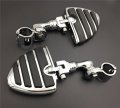 Smt-chrome Short Peg Mounting Kit With U Shape Foot Footrest Compatible Bike 1-1 2 Inch 1 5 Front Engine Guard Frame Tube Iron
