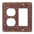 Vicenza Designs Wp7011 San Michele Wall Plate With Single Dimmer And Outlet Opening Antique Copper 
