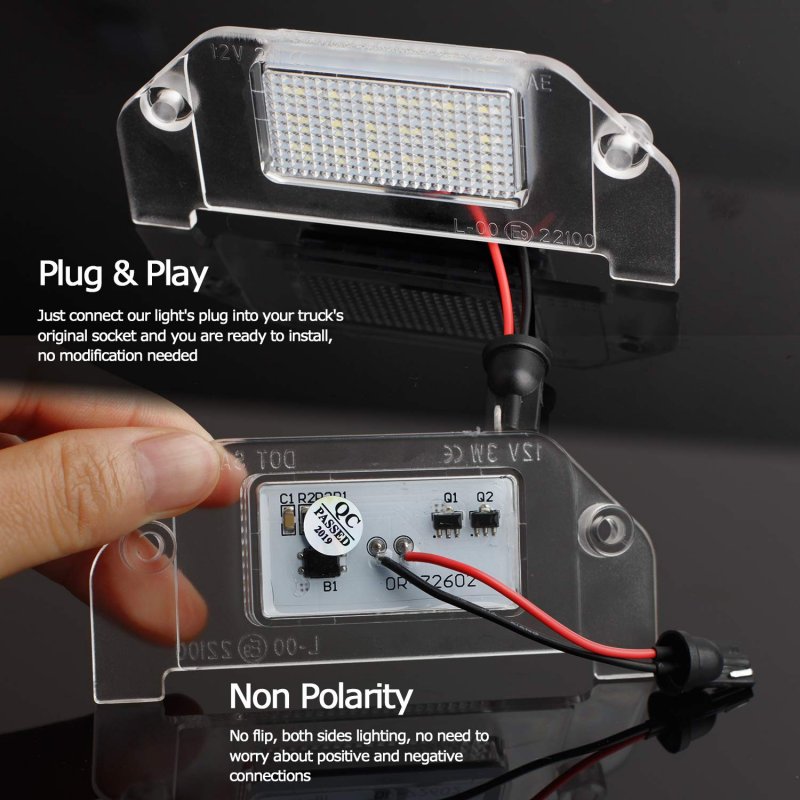 Led License Plate Lights Lamps For Dodge Challenger Charger Avenger Magnum Dart 6000k White