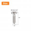 Uxcell 4x1 2 Flat Head Sheet Metal Screws 50pcs Phillips Drive Wood 304 Stainless Steel Self Tapping