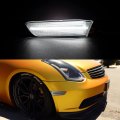 Nslumo Amber White Switchback Led Side Marker Lights For 2003-2007 Infiniti G35 Coupe Skyline V35 Clear Lens Front Bumper W
