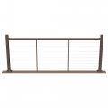 Deckorators Contemporary Cable 8 Ft X 36 In Nominal Weathered Brown Aluminum Top Rail Kit 