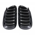 Glossy Black Double Line Front Hood Kidney Grille Grill For 2004-2010 E63 E64 6-series M6 Coupe Convertible